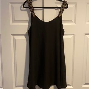 Black Party Dress with Beaded Straps